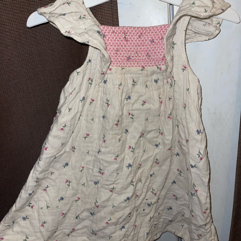 Floral Kids Top with Pink Accents